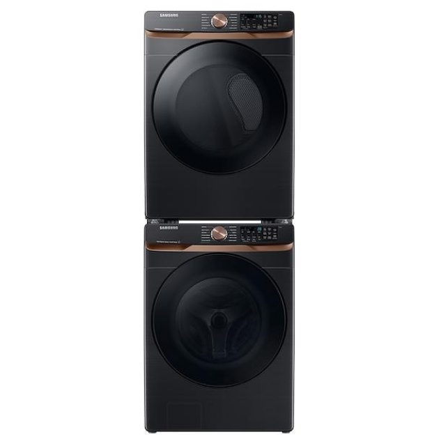 Samsung 5.8 Cu.Ft. Front Load Steam Washer & 7.5 Cu. Ft. Electric Steam Dryer - Black Stainless Steel - Image 2