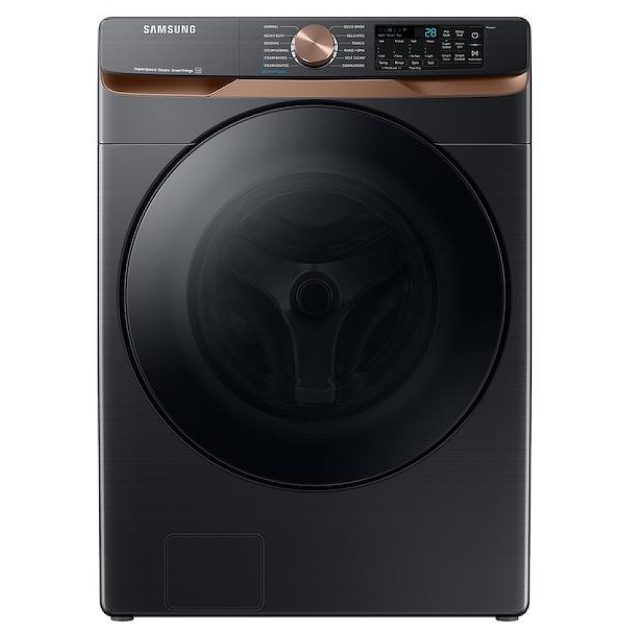 Samsung 5.8 Cu.Ft. Front Load Steam Washer & 7.5 Cu. Ft. Electric Steam Dryer - Black Stainless Steel - Image 8