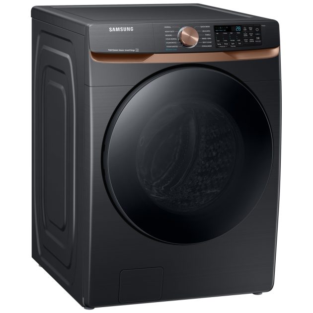 Samsung 5.8 Cu.Ft. Front Load Steam Washer & 7.5 Cu. Ft. Electric Steam Dryer - Black Stainless Steel - Image 15