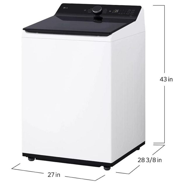 LG 6.3 Cu. Ft. High Efficiency Top Load Washer & 7.3 Cu. Ft. Electric Dryer - Alpine White - Image 7