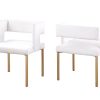 DINING CHAIR SET OF 2 BEIGE