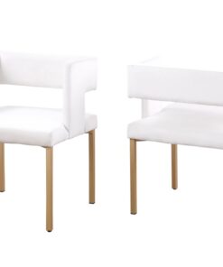 DINING CHAIR SET OF 2 BEIGE