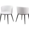 DINING CHAIR SET OF 2 WHITE