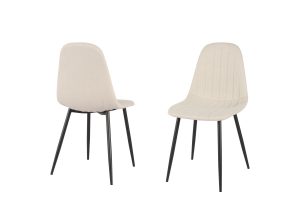 DINING CHAIR SET OF 4 BEIGE