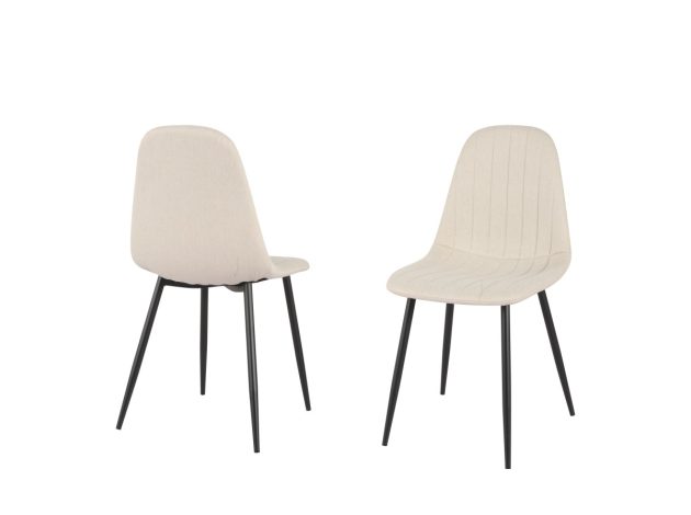 DINING CHAIR SET OF 4 BEIGE