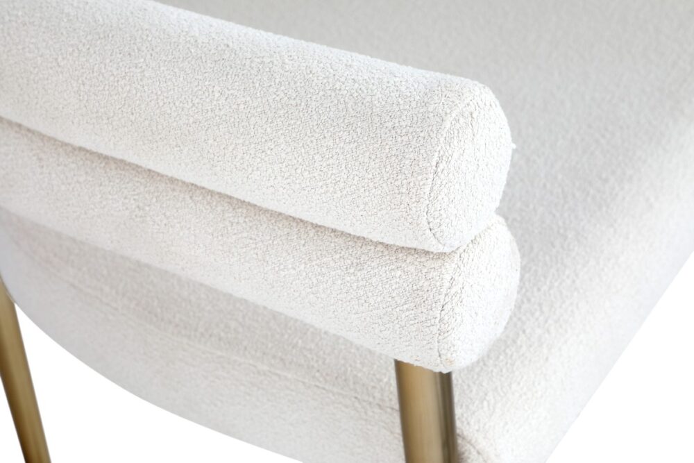 Alternative view of DINING CHAIR SET OF 2 - CREAM/GOLD