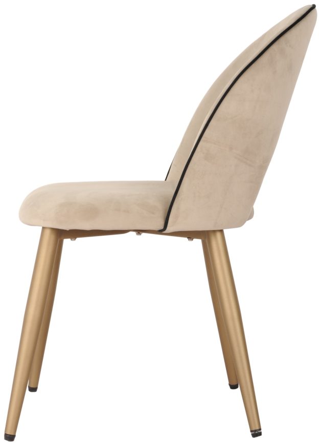 DINING CHAIR SET OF 2 BEIGE - Image 4