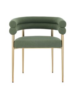 Alternative view of DINING CHAIR SET OF 2 - GREEN/GOLD