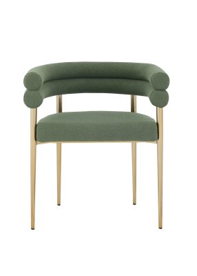 Alternative view of DINING CHAIR SET OF 2 - GREEN/GOLD