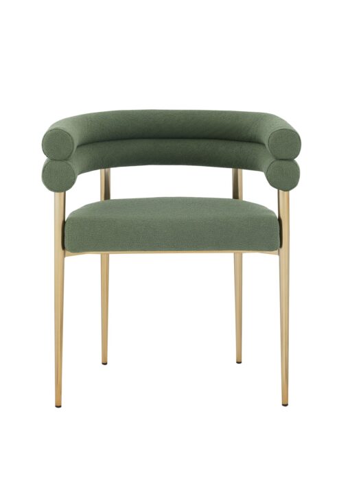 Alternative view of DINING CHAIR SET OF 2 - GREEN/GOLD