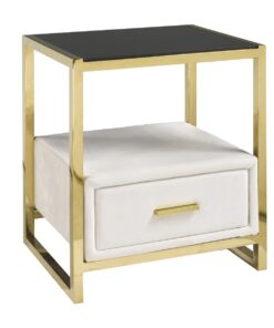 NIGHT STAND - CREAM/GOLD
