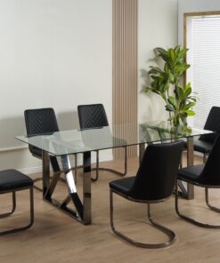 Grove Black 7 Pcs dining Set