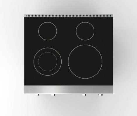 Alternative view of BC 30"/36" Silver Electric Range