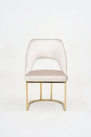 Alternative view of PANDA_Beige/Gold_Dinning Chair