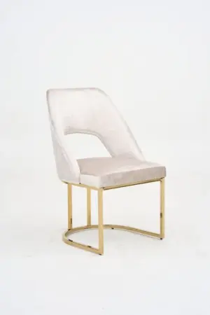 PANDA_Beige/Gold_Dinning Chair