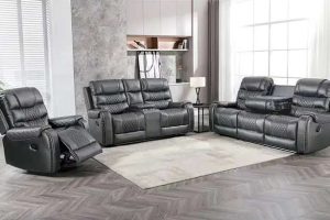 Romeo GRY leather power recliner sofa