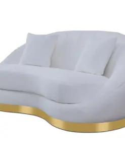 2122 White 3 Pcs Sofa Set