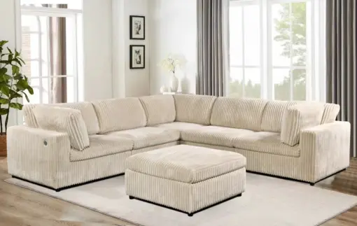 6536 – SECTIONAL SOFA- BEIGE
