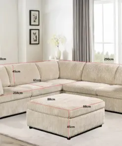 Alternative view of 6536 – SECTIONAL SOFA- BEIGE