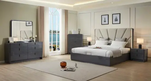 BEDROOM SET (GREY)