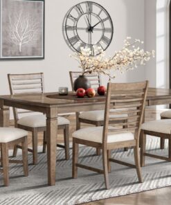 Alternative view of 7-PIECE DINING SET - WALNUT