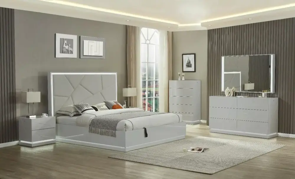 BEDROOM SET (GREY)