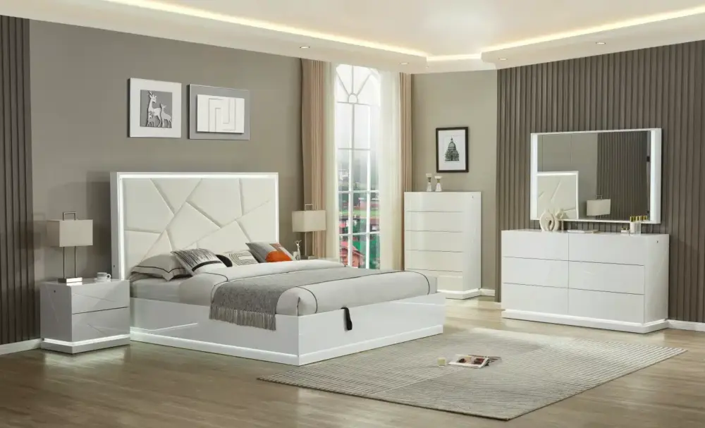 BEDROOM SET – WHITE