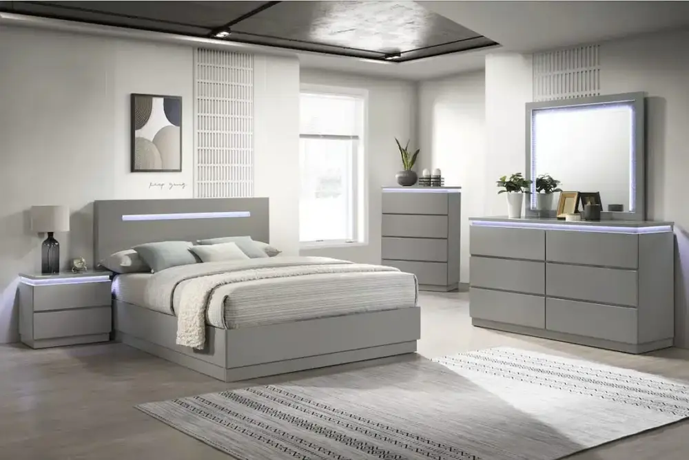 BEDROOM SET – GREY