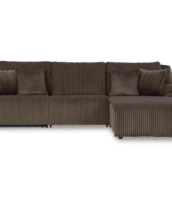 Top Tier 3-Piece Sectional Sofa Chaise Chocolate