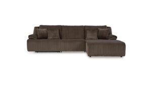 Top Tier 3-Piece Sectional Sofa Chaise Chocolate
