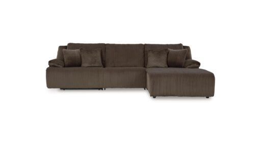Top Tier 3-Piece Sectional Sofa Chaise Chocolate