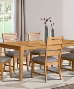 7-PIECE DINING SET - OAK