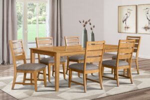 7-PIECE DINING SET - OAK