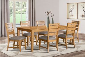 Alternative view of 7-PIECE DINING SET - OAK