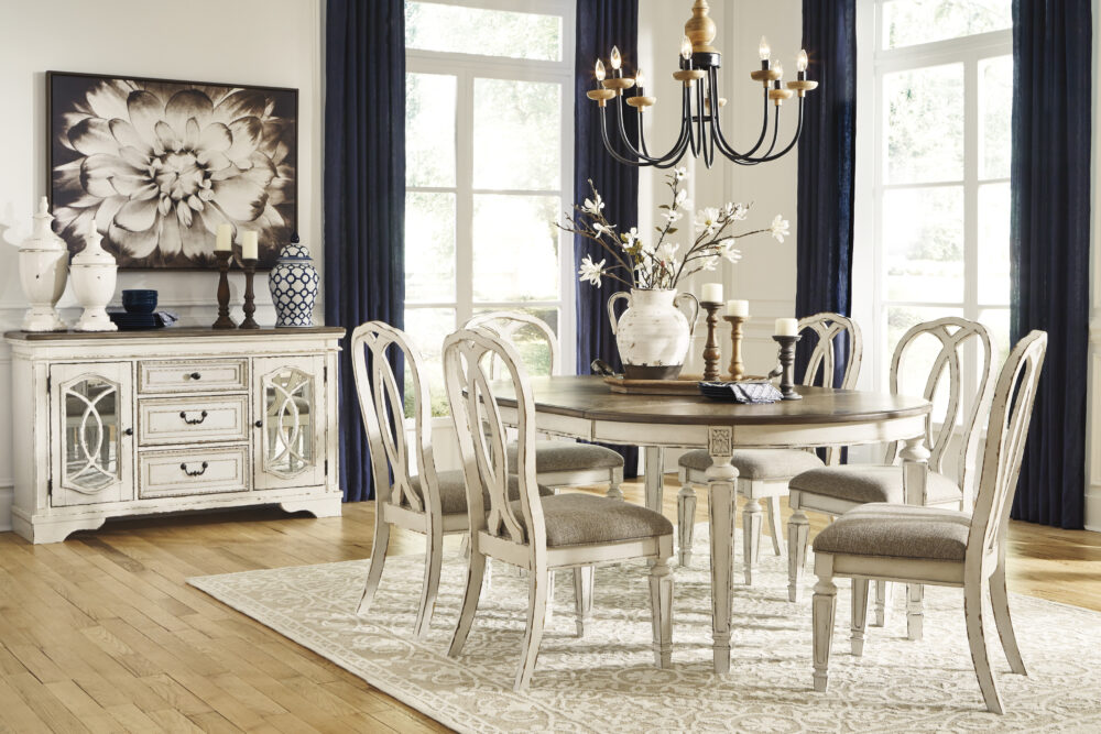 Realyn Dining Table and 6 Chairs
