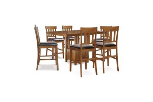 Ralene Counter Height Dining Table and 6 Barstools