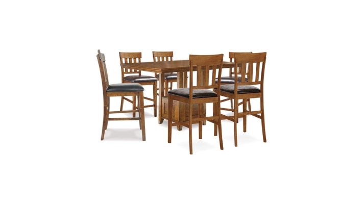 Ralene Counter Height Dining Table and 6 Barstools