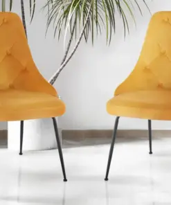 Alternative view of Modern Velvet Dining Chair Set of 2