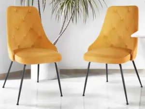 Alternative view of Modern Velvet Dining Chair Set of 2