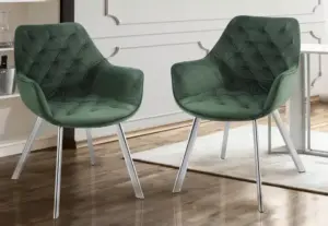Alternative view of Modern Velvet Dining Chair