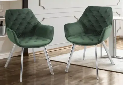 Alternative view of Modern Velvet Dining Chair