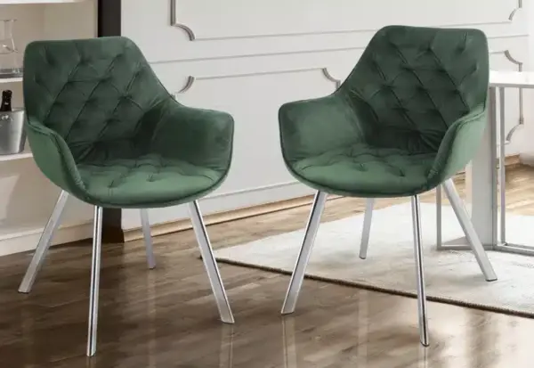 Alternative view of Modern Velvet Dining Chair