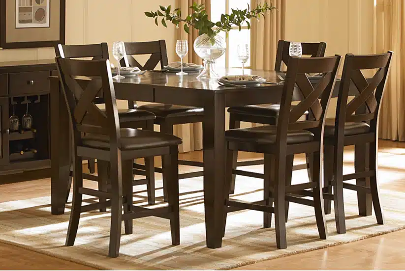 Wooden Counter Height Dining Set