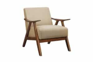 Fabric Wooden Contemporary Accent Chair
