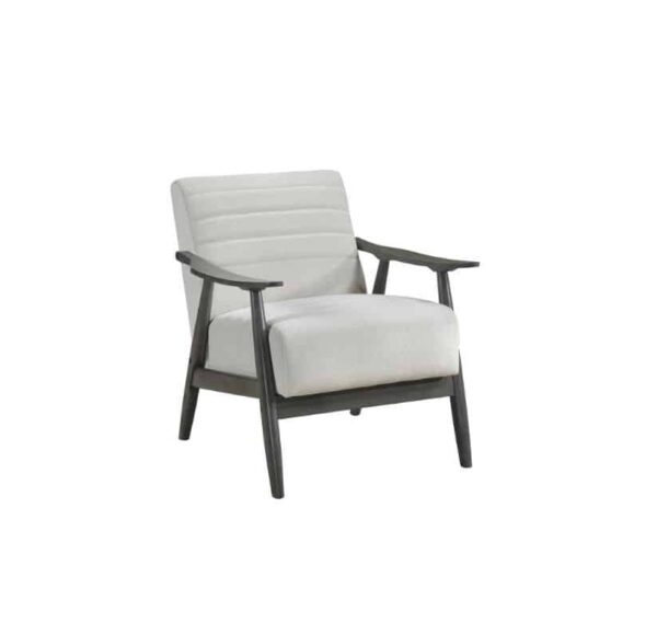 Contemporary Fabric Wooden Accent Chair