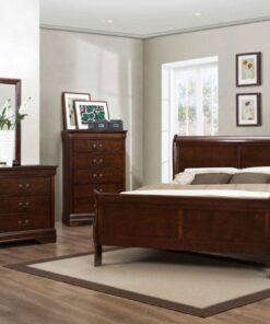Louis Phillipe Bedroom Set (Dark Cherry)