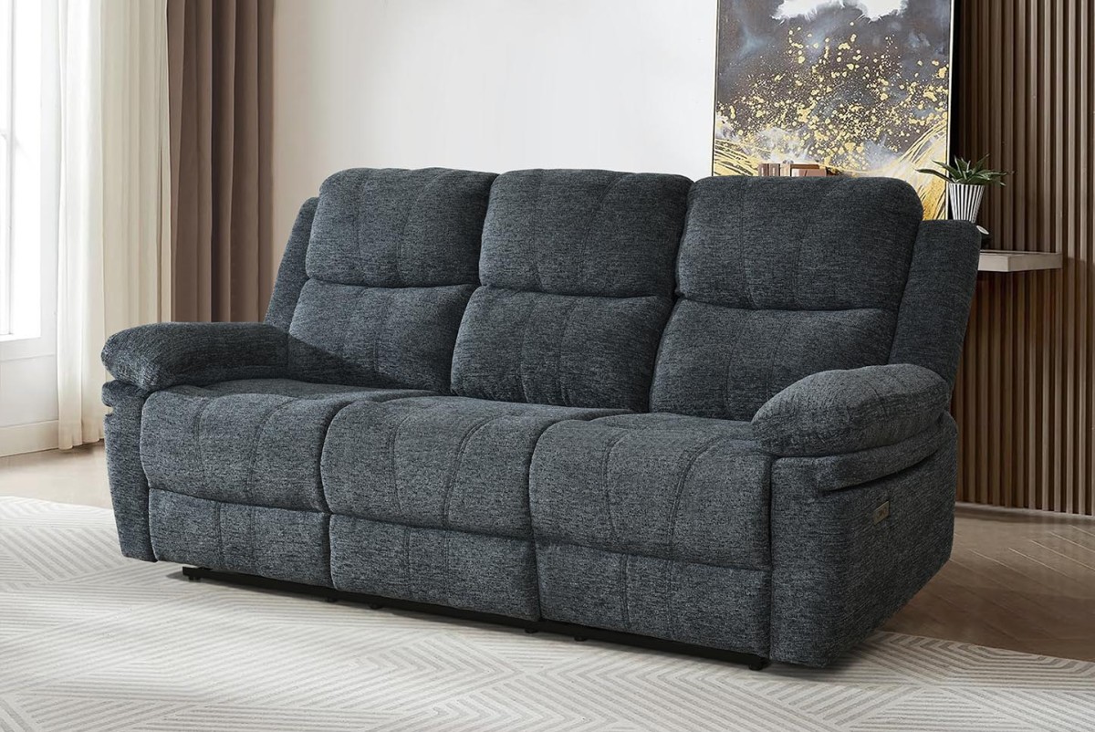 Power Recliner Sofa Charcoal - Image 2