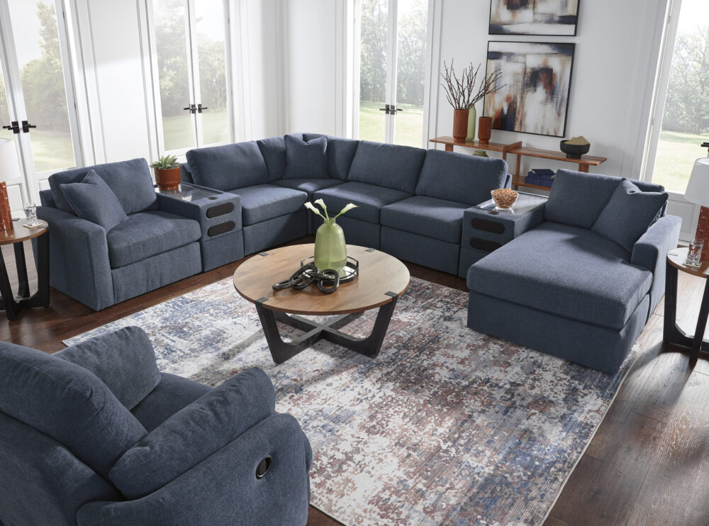 Alternative view of Modmax 4-Piece Sectional with Chaise and Audio Console