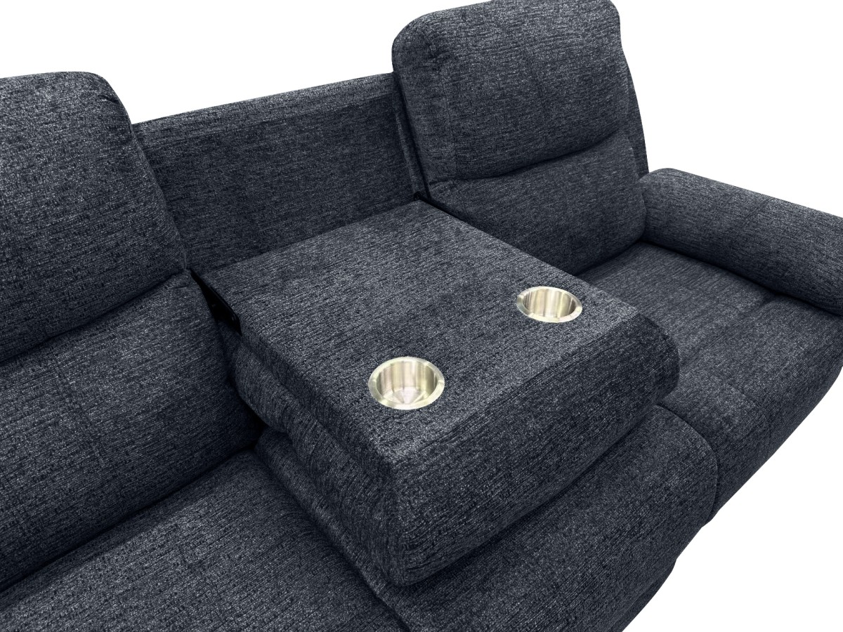 Power Recliner Sofa Charcoal - Image 4