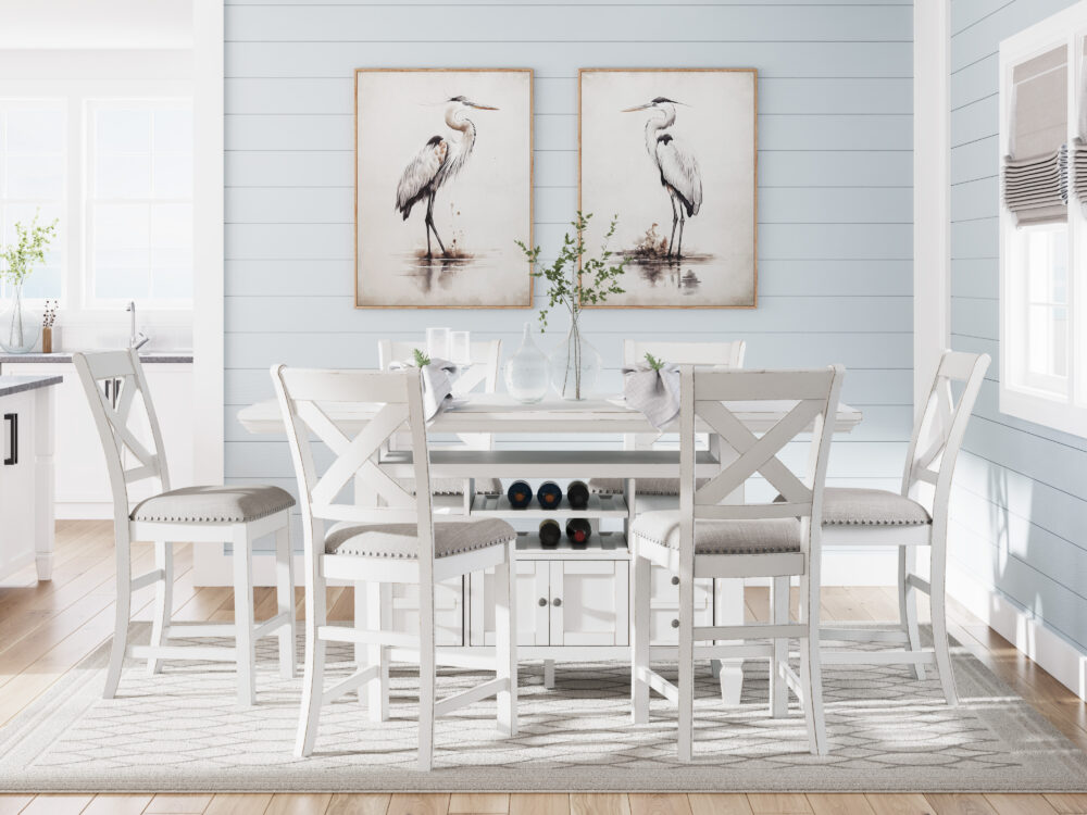 Robbinsdale Counter Height Dining Table and 6 Barstools